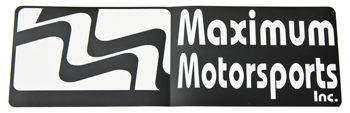 MM Logo Decal, white on black background