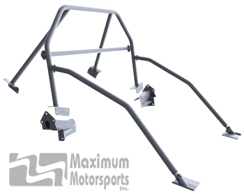 Street Strip 6-point Mustang Roll Bar, E-Z-Remove door bars, removable harness mount, 2005-2014 hardtop