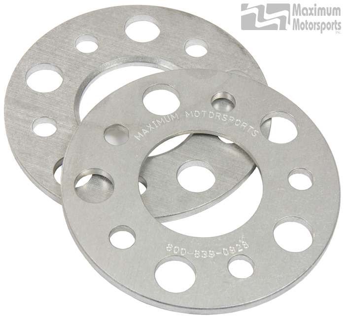 1/4&quot; thick wheel spacers, 5-Lug, pair, 1979-2014 Mustang
