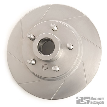 StopTech Sport Slotted Brake Rotors, front, 5-lug, Mustang V8, 1987-1993