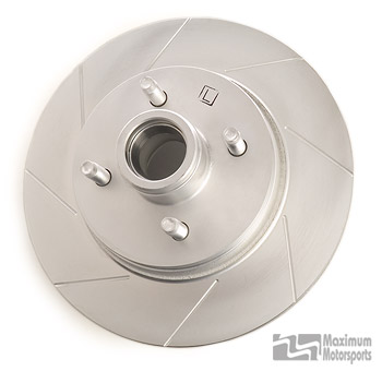 StopTech Sport Slotted Brake Rotors, front, 4-lug, Mustang V8, 1987-1993